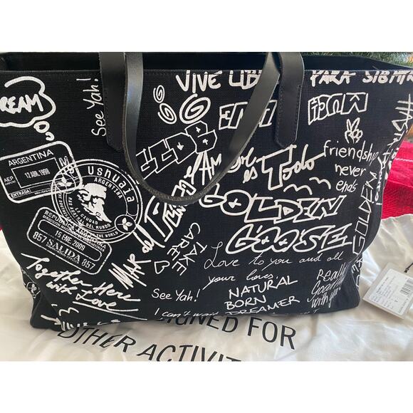 Golden Goose California Sketch Graffiti Tote Bag - Picture 5 of 6